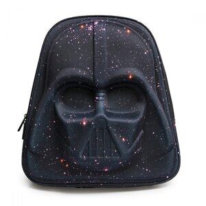 NWOT Loungefly Star Wars Galaxy Print Darth Vader 3D Molded Backpack, Black